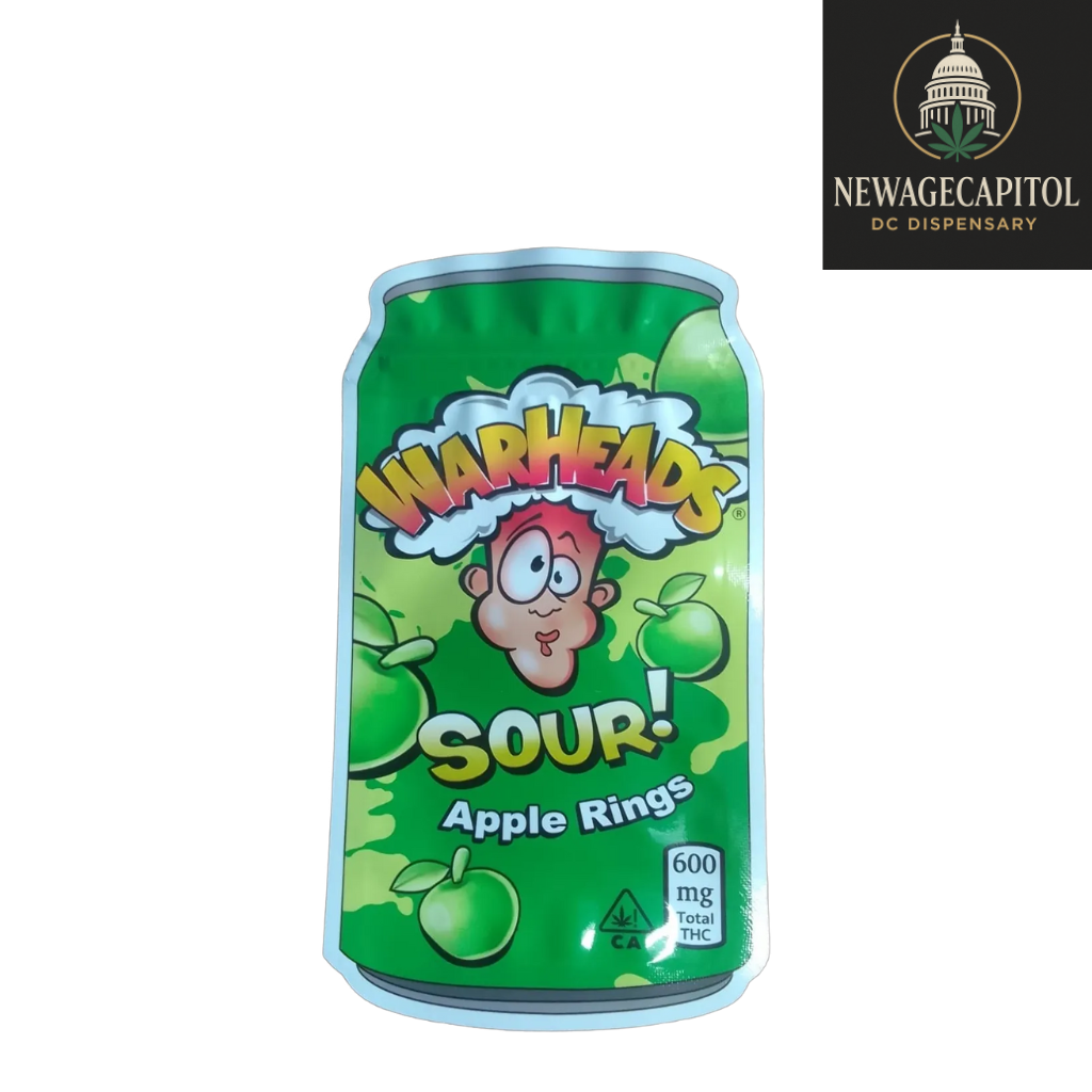 Warheads Sour! Apple Rings Die Cut 600MG